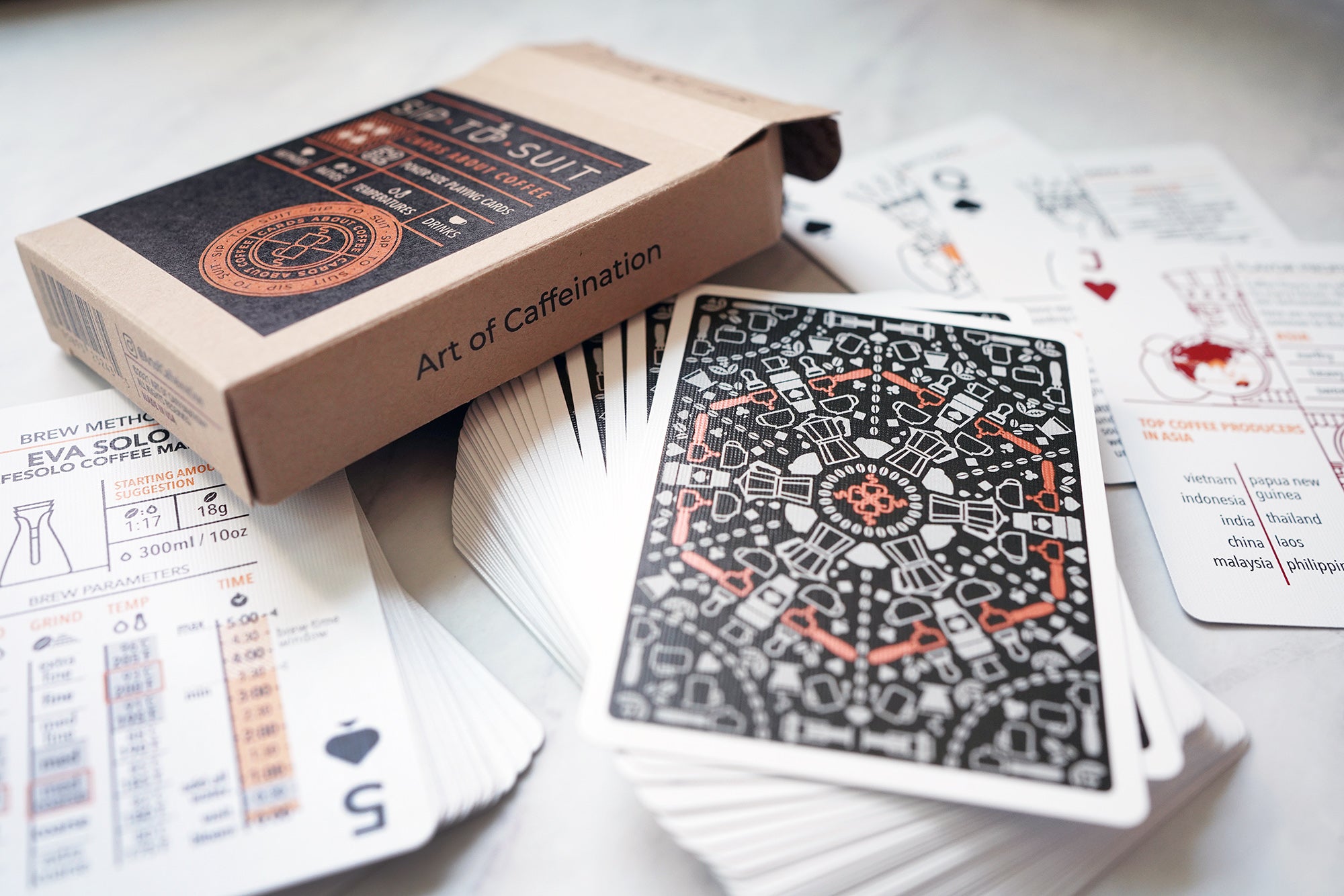 Coffee Informational playing cards by Art of Caffeination